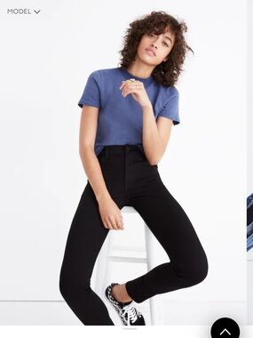 Madewell Roadtripper high rise black skinny jeans